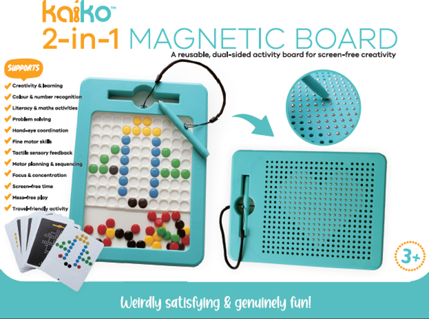 2-in-1 Magnetic Board - 2 Sided Magnetic Drawing & Pixel Board