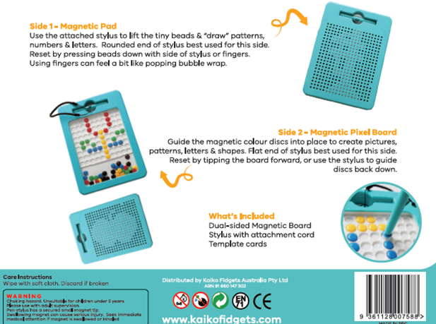 2-in-1 Magnetic Board - 2 Sided Magnetic Drawing & Pixel Board