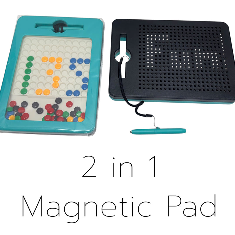 2-in-1 Magnetic Board - 2 Sided Magnetic Drawing & Pixel Board