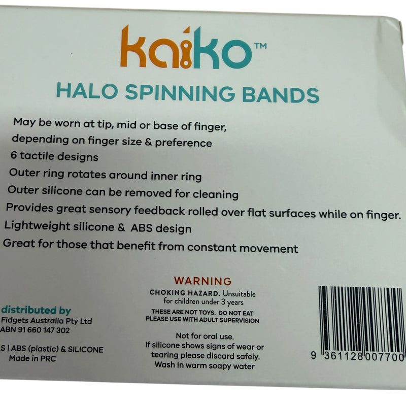 Halo Spinning Bands By Kaiko  - 6 Unique Tactile Interchangeable Designs