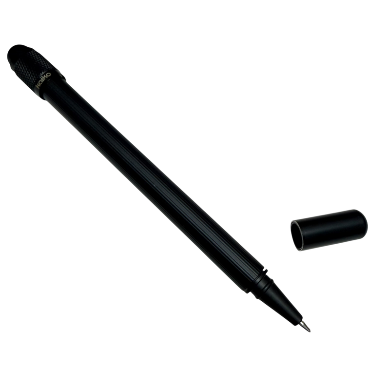 ONYX Spinner Pen by Kaiko - slim black pen with textured spinner