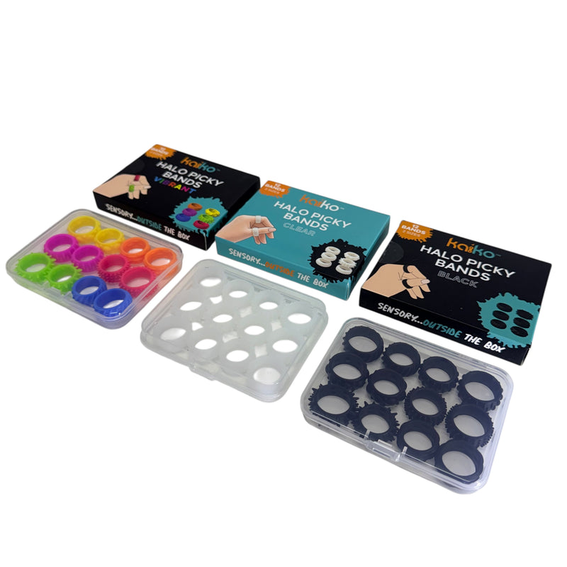 Halo Picky Bands - Set of 12 Wearable Sensory Tools and Picking Supports