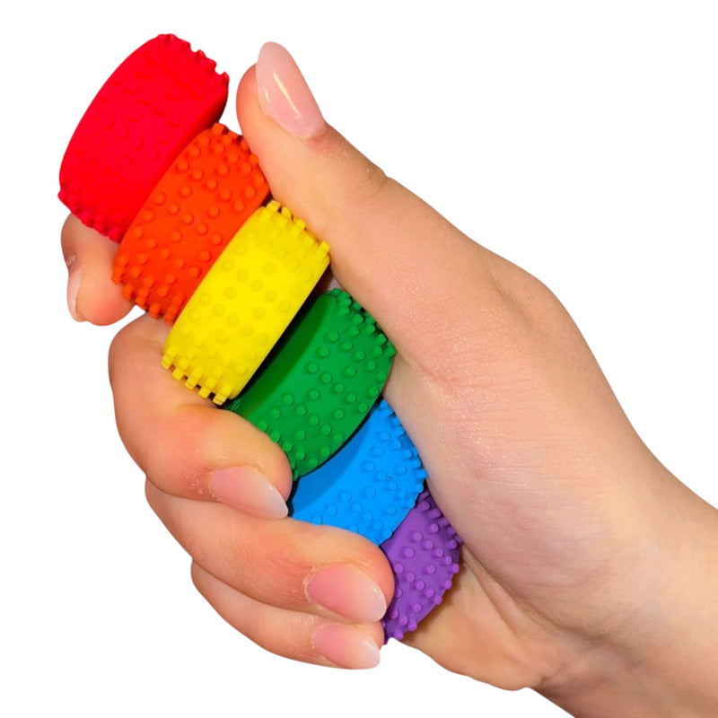 MagStak Node - Textured Magnetic Sensory Set (6 Pieces)