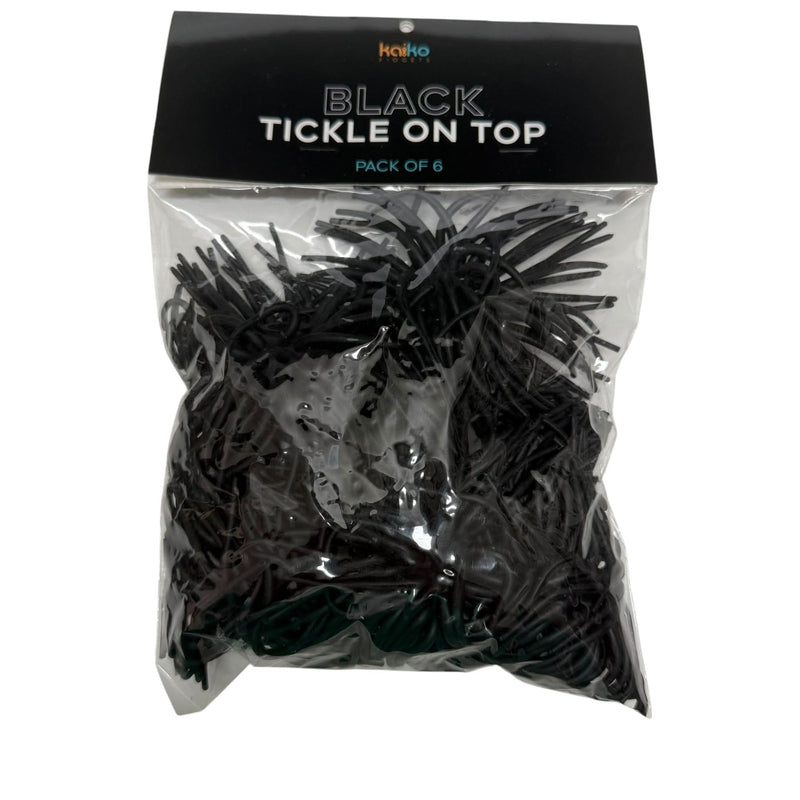 BLACK Tickle On Top - Pack of 6 Sensory Squishy Toppers
