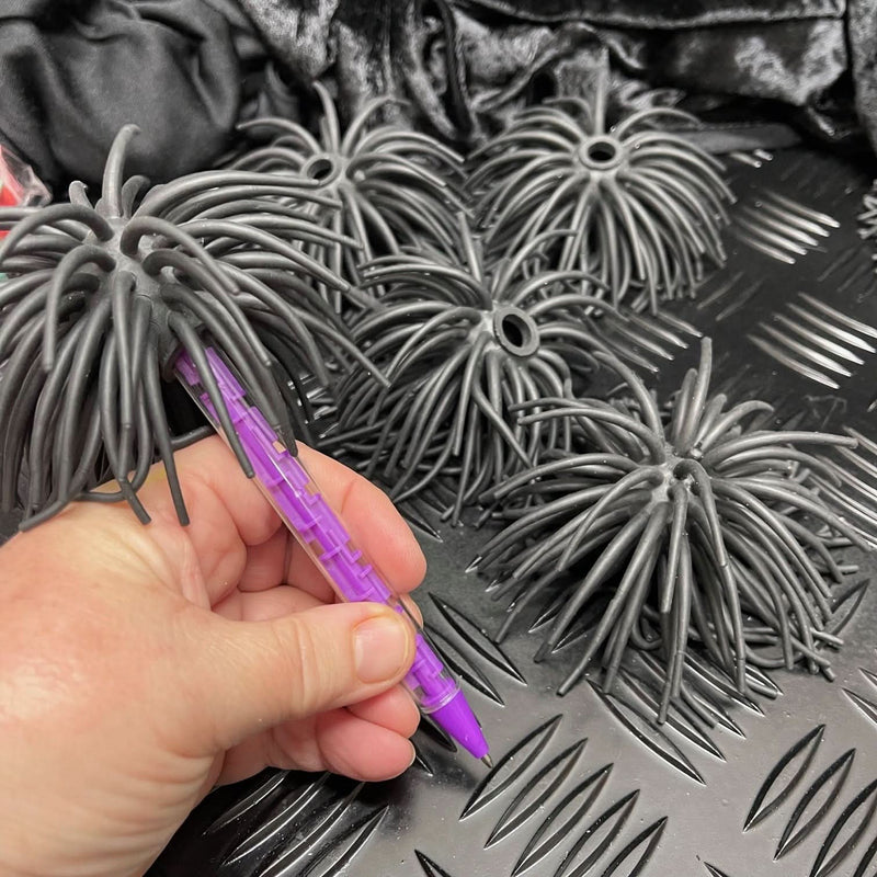 BLACK Tickle On Top - Pack of 6 Sensory Squishy Toppers