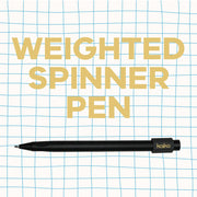 BLACK Weighted Spinner Pen with 4 refills