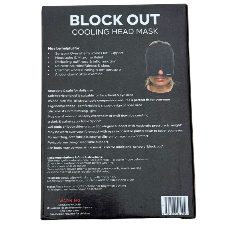 Block Out Cooling Head Mask – a cool ‘hug’ for your head