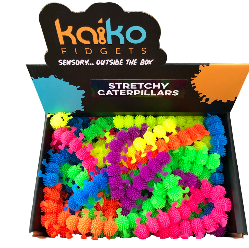 Box of 30 Stretchy Caterpillars - BULK BUNDLE