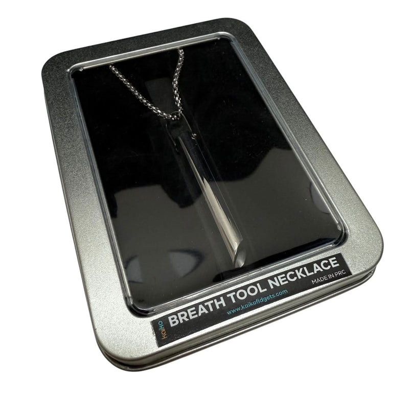 Breath Tool 304 grade Stainless Steel - Mindful Breathing Unisex Necklace