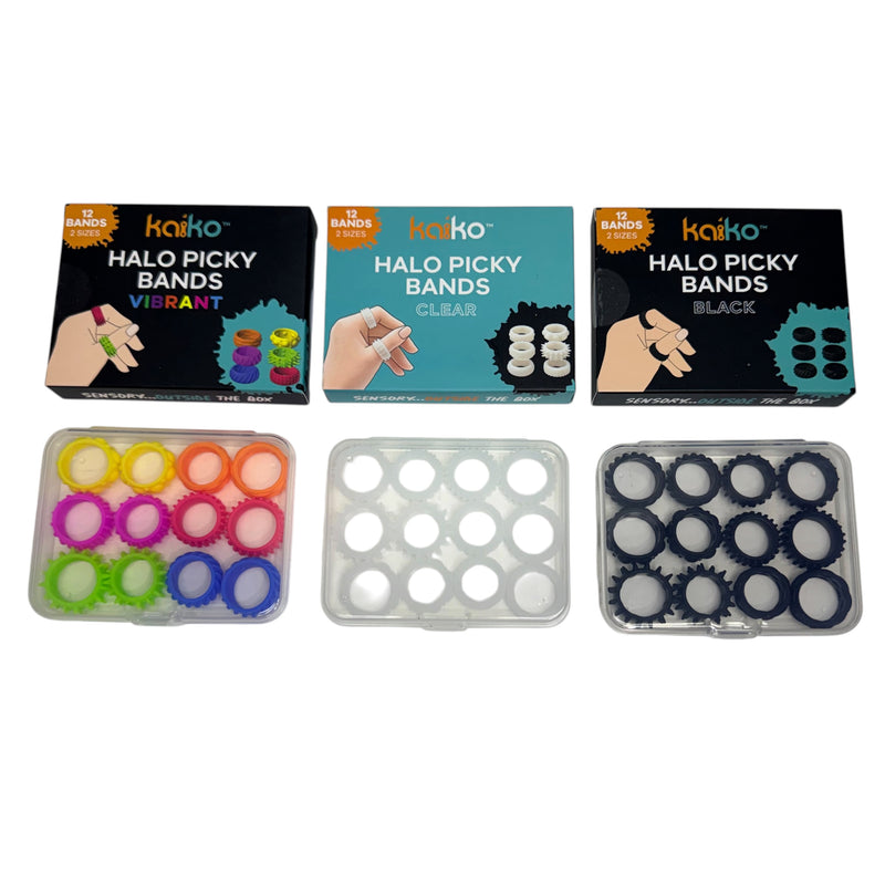 Halo Picky Bands - Set of 12 Wearable Sensory Tools and Picking Supports