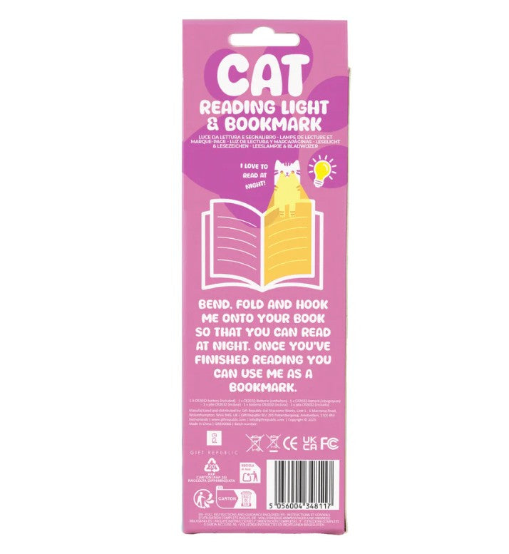Cat Reading Light & Bookmark