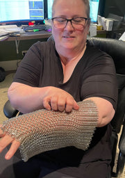 Chain Maille Cuff - Hand Crafted 'Open' Tube