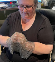 Chain Maille Cuff - Hand Crafted 'Open' Tube