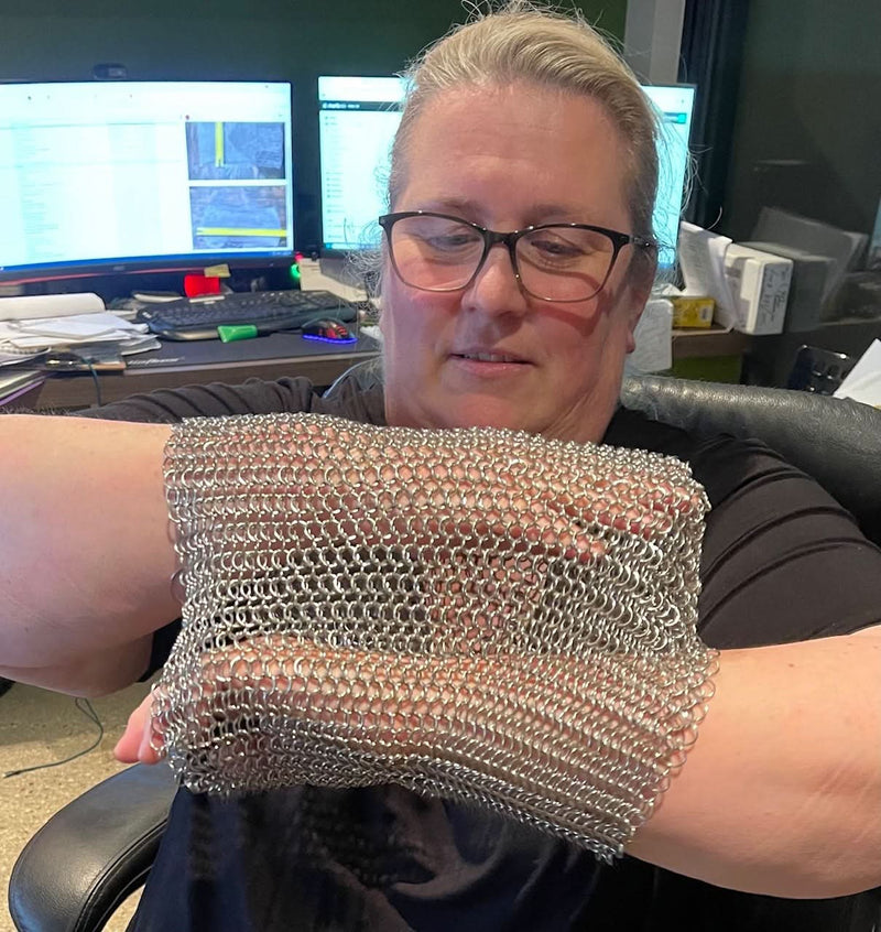 Chain Maille Cuff - Hand Crafted 'Open' Tube