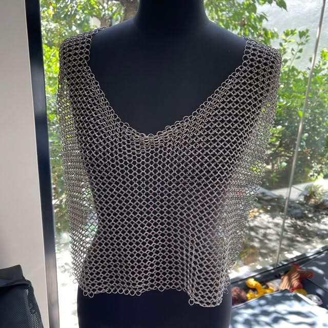 Chain Maille Hand Crafted 'Open' Vest - Free Size Literally fits ANYONE