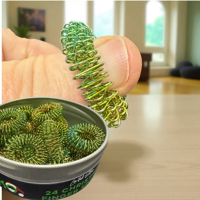 フィンガースパイキー 10個セット - フィジェットキーリング付き