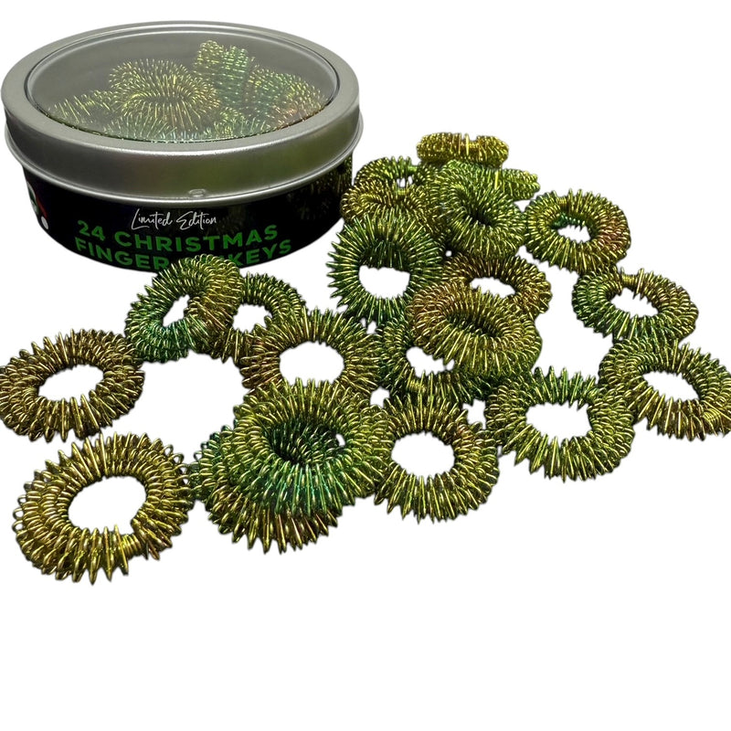 フィンガースパイキー 10個セット - フィジェットキーリング付き