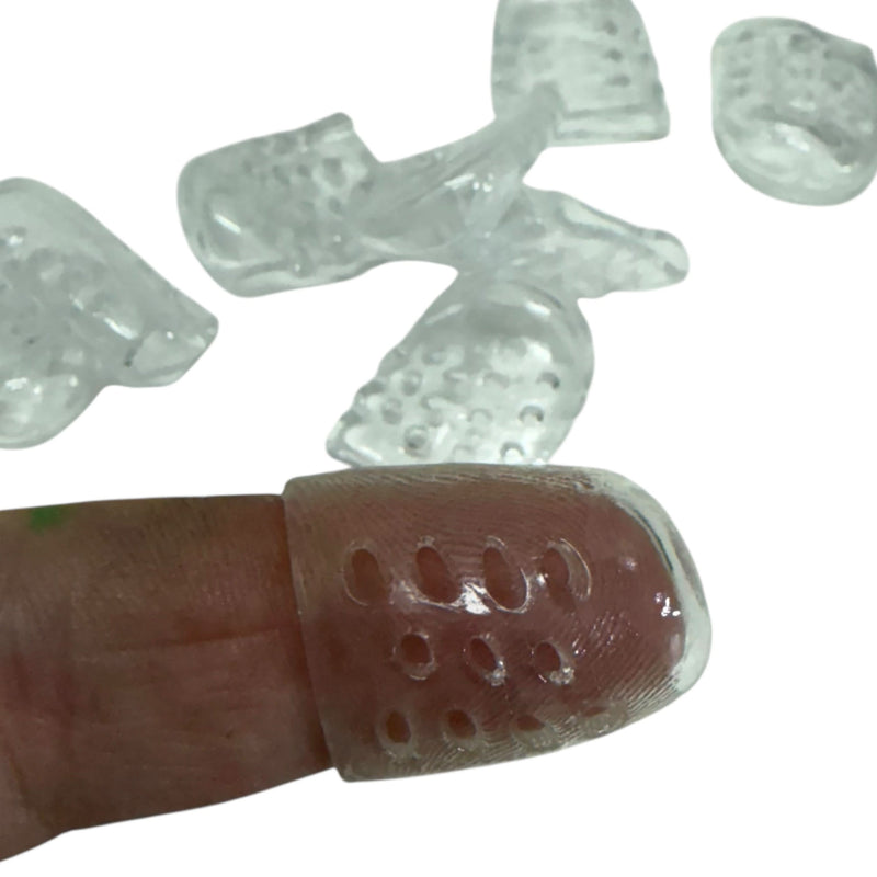 Clear Finger Protectors : Set of 10  – Finger or Toe Protectors and Picking Supports