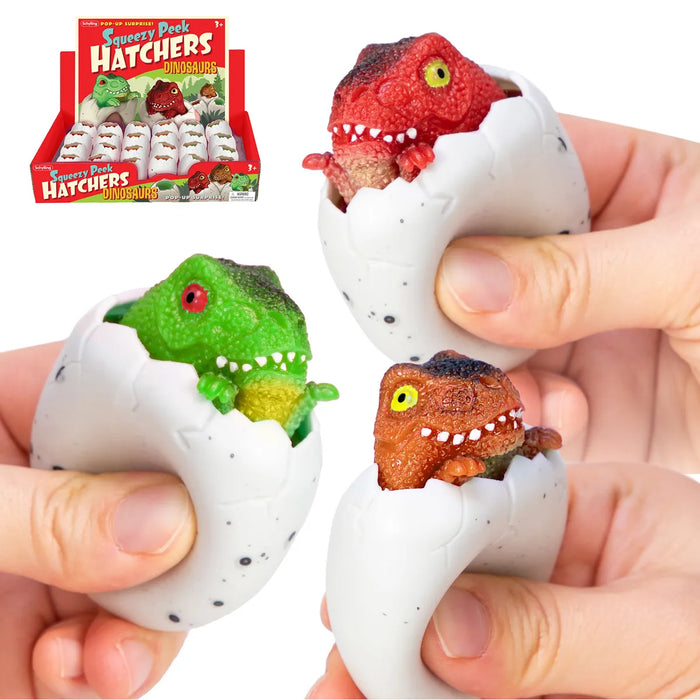 DINOSAURES Squeezy Peek Hatchers Objets de collection