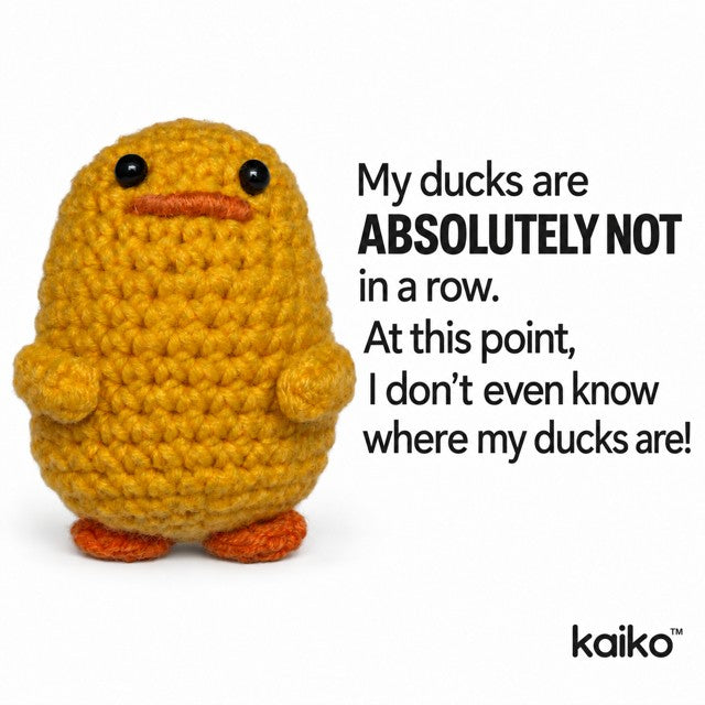 Ducks NOT In A Row - Mini Hand Crochet Plush Support