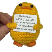 Ducks NOT In A Row - Mini Hand Crochet Plush Support
