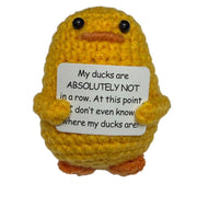 Ducks NOT In A Row - Mini Hand Crochet Plush Support