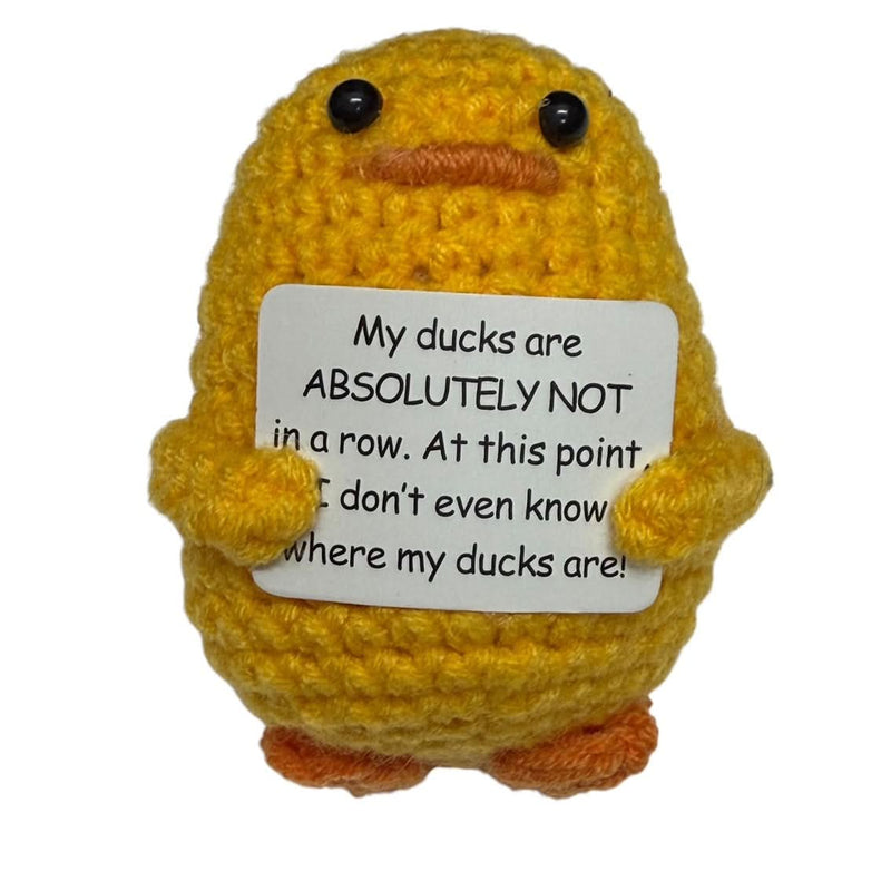 Ducks NOT In A Row - Mini Hand Crochet Plush Support