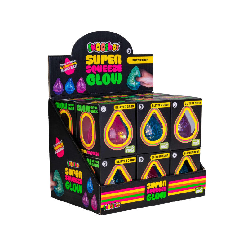 Smoosho's Glitter Drop Glow Super Squeeze - Glow-in-the-dark