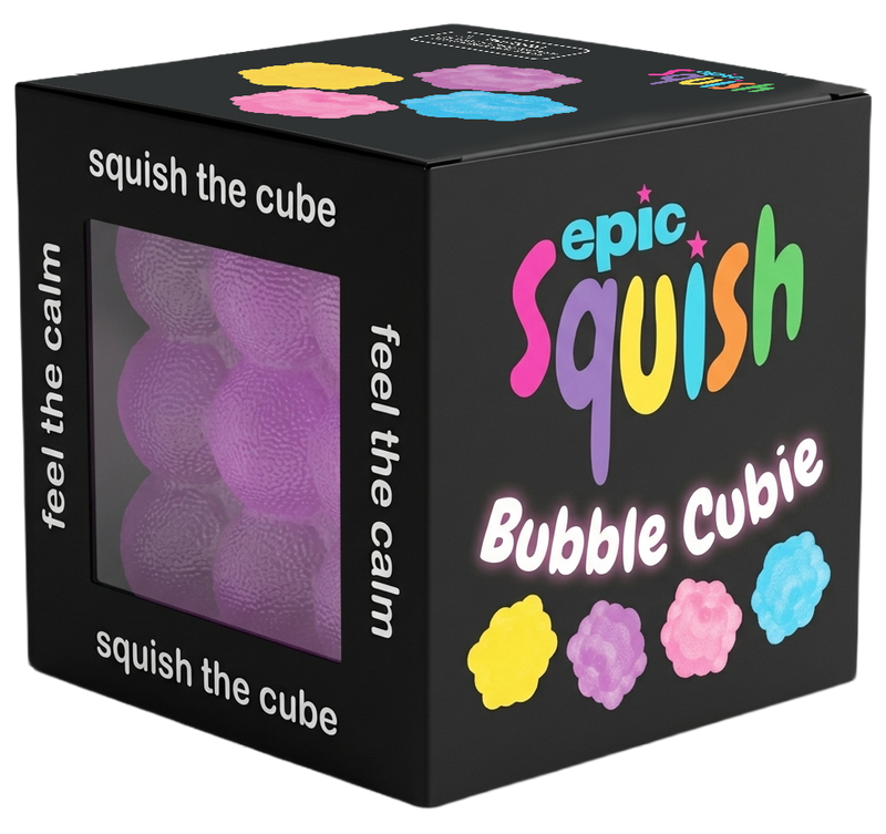 Epic Squish Bubble Cubie retail packaging