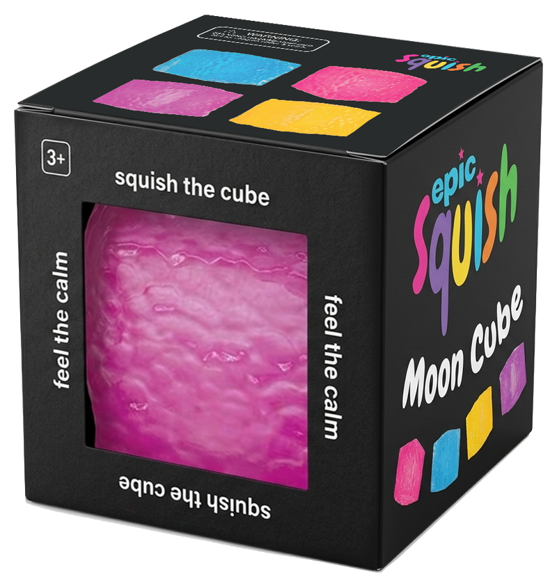 Epic Squish Moon Cube retail packaging