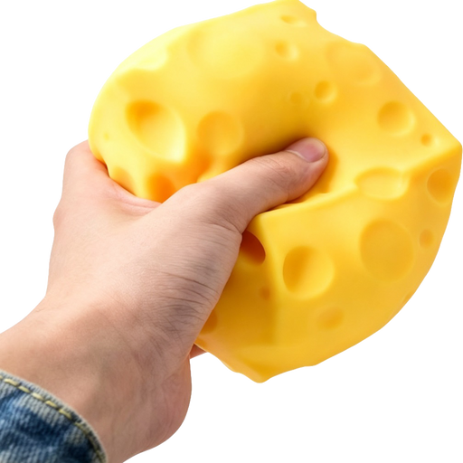 Epic Squish Cheezie squeezed in hand