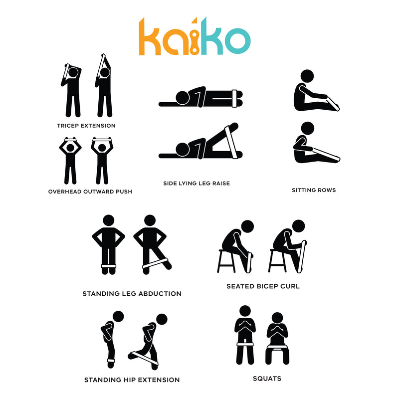 Exercise & Sensory Foot Band Set | 3 Resistance Levels