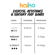 Exercise & Sensory Foot Band Set | 3 Resistance Levels