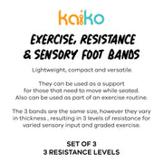 Exercise & Sensory Foot Band Set | 3 Resistance Levels