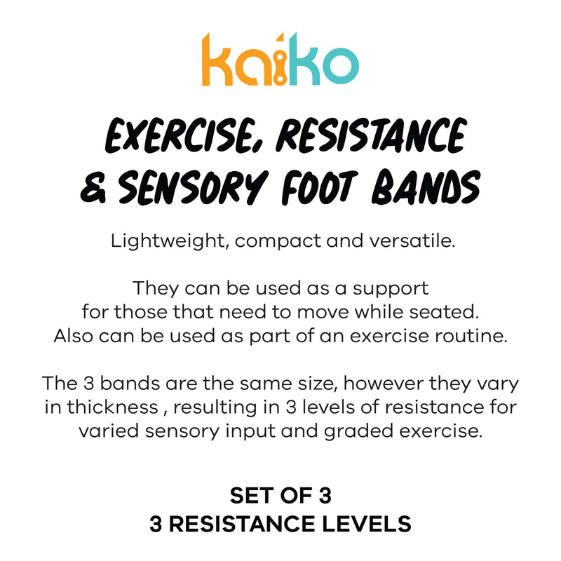 Exercise & Sensory Foot Band Set | 3 Resistance Levels