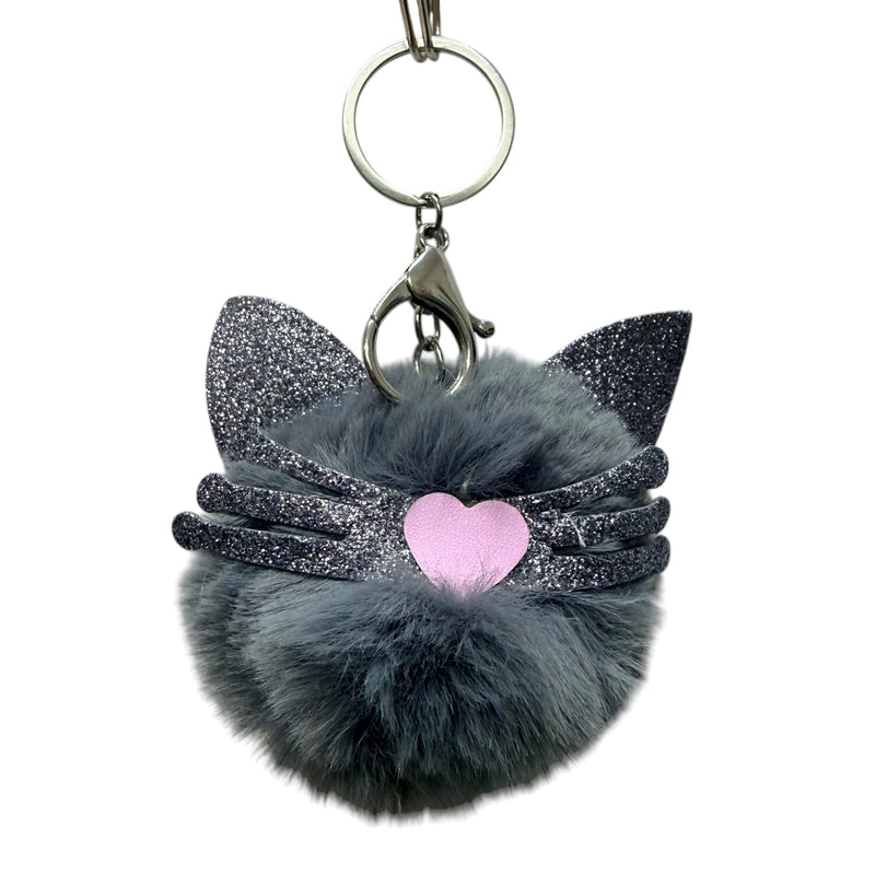 Cat Fluffy Keyring