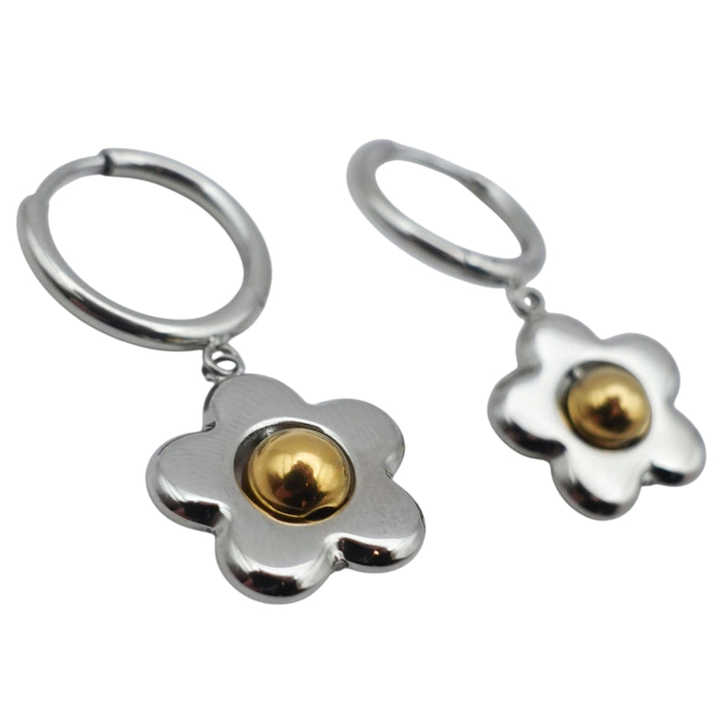 Silver Flower Spinner Fidget Earrings – by Fidge
