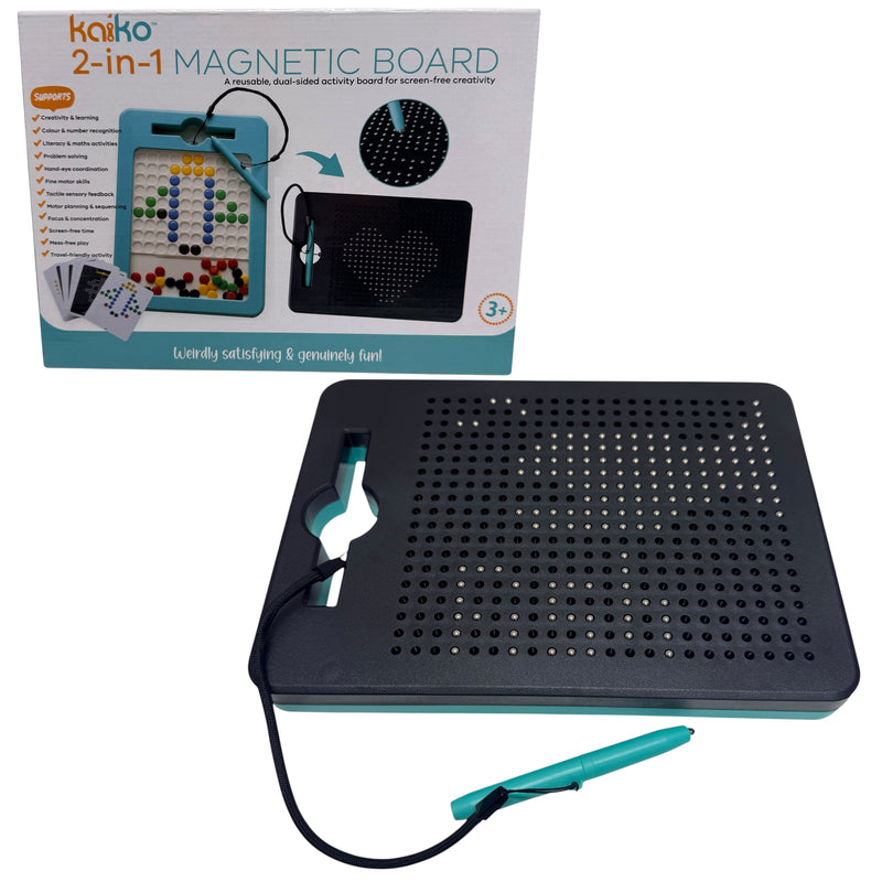 2-in-1 Magnetic Board - 2 Sided Magnetic Drawing & Pixel Board