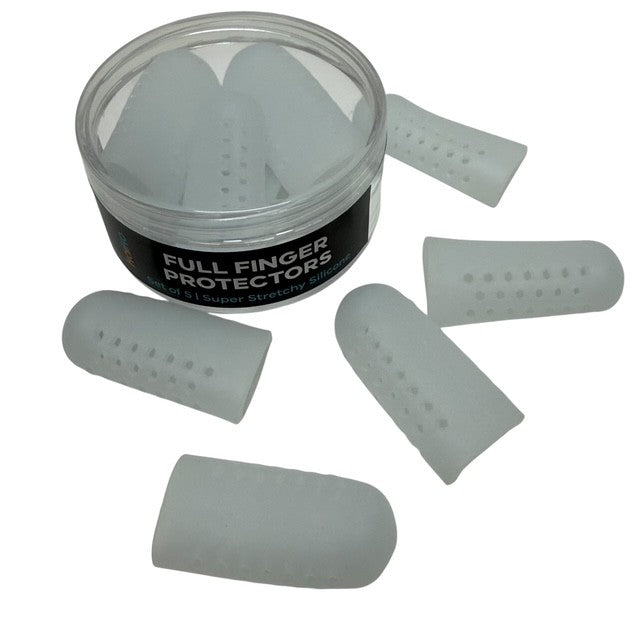 Full Finger Protectors : Set of 5  – Super Stretchy Finger Protectors & Picking Support