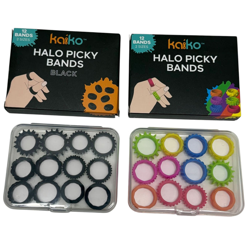 Halo Picky Bands - Set of 12 Wearable Sensory Tools and Picking Supports