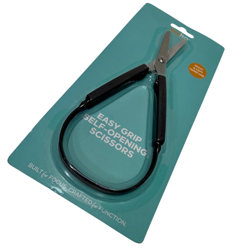 Easy Grip Self-Opening Black Scissors