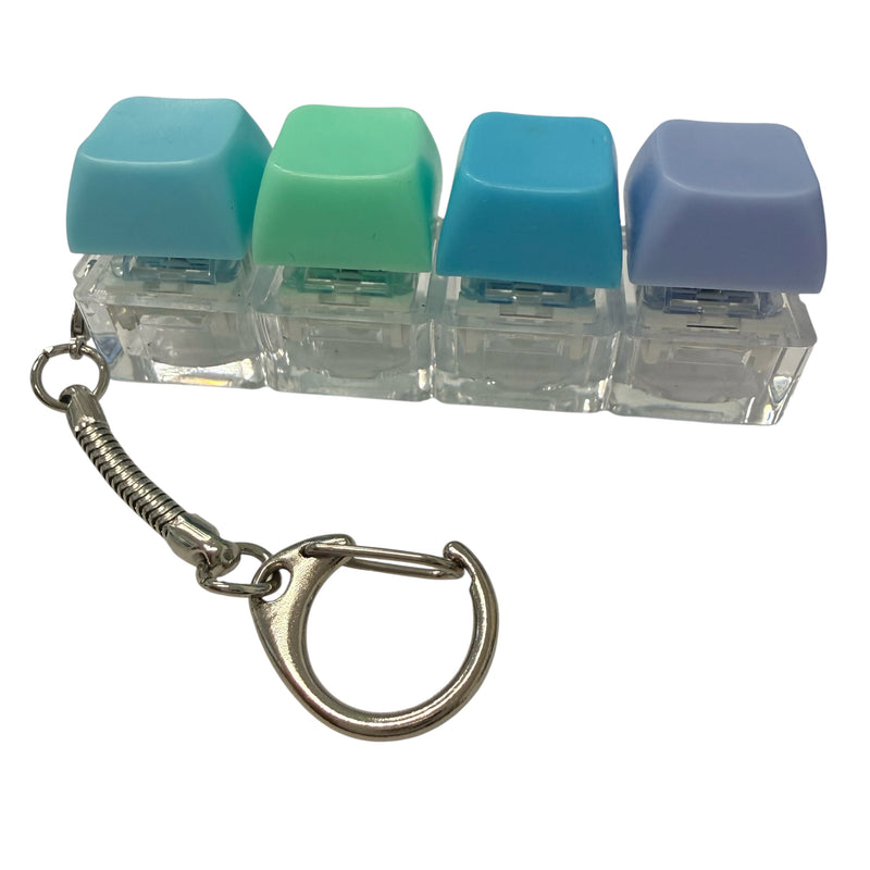 Keyboard Click Fidget on Metal Keychain