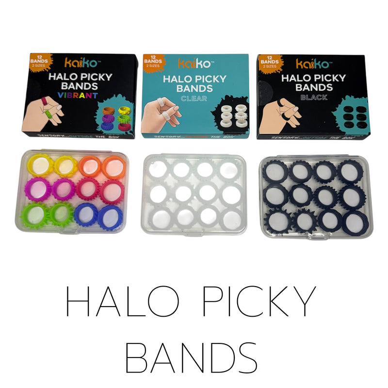 Halo Picky Bands - Set of 12 Wearable Sensory Tools and Picking Supports