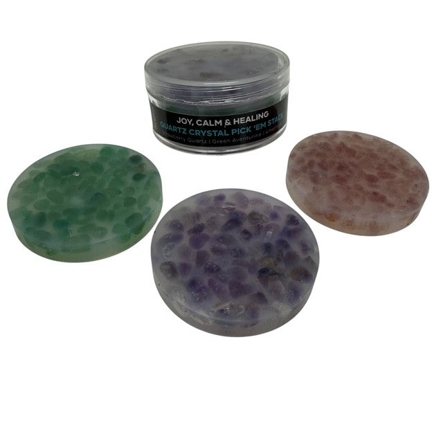 Pick 'Em Bundle 3   =  Joy, Calm & Healing Crystal Pick 'Em Stack + Two Put 'Em Putty  -  Bundle & Save
