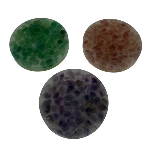 Joy, Calm & Healing Crystal Pick 'Em Stack :  3 Pack - Strawberry Quartz, Green Aventurine & Amethyst