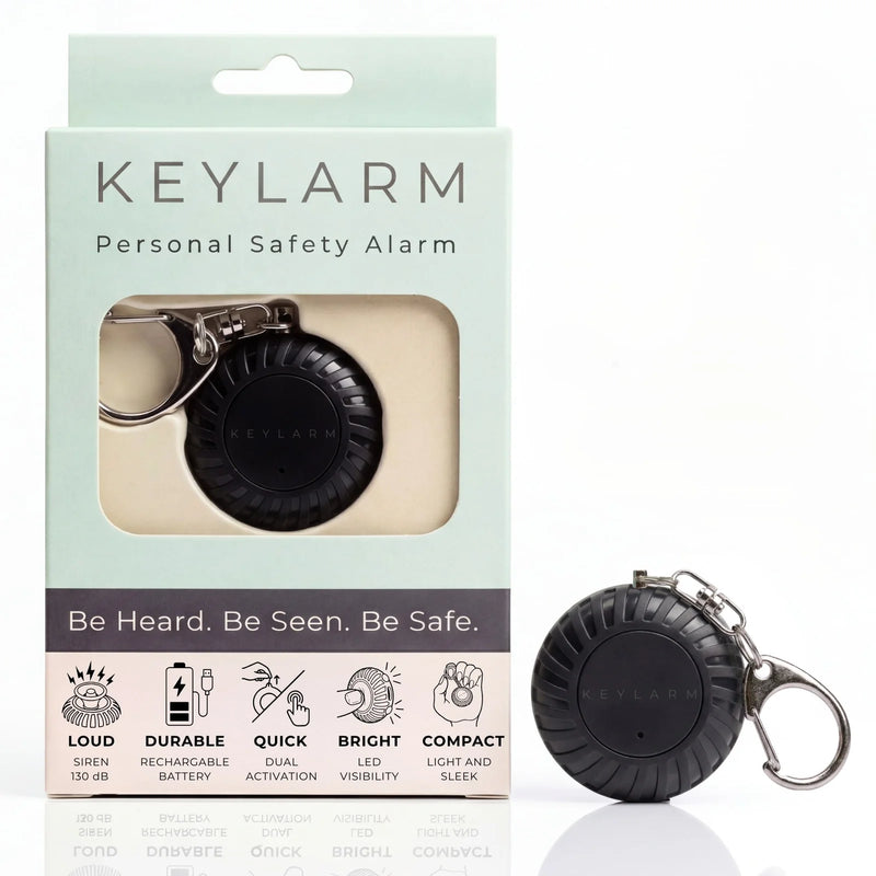 KEYLARM Personal Safety Alarm + LED Light - Be Heard. Be Seen.  Be Safe.