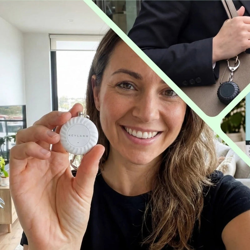 KEYLARM Personal Safety Alarm + LED Light - Be Heard. Be Seen.  Be Safe.
