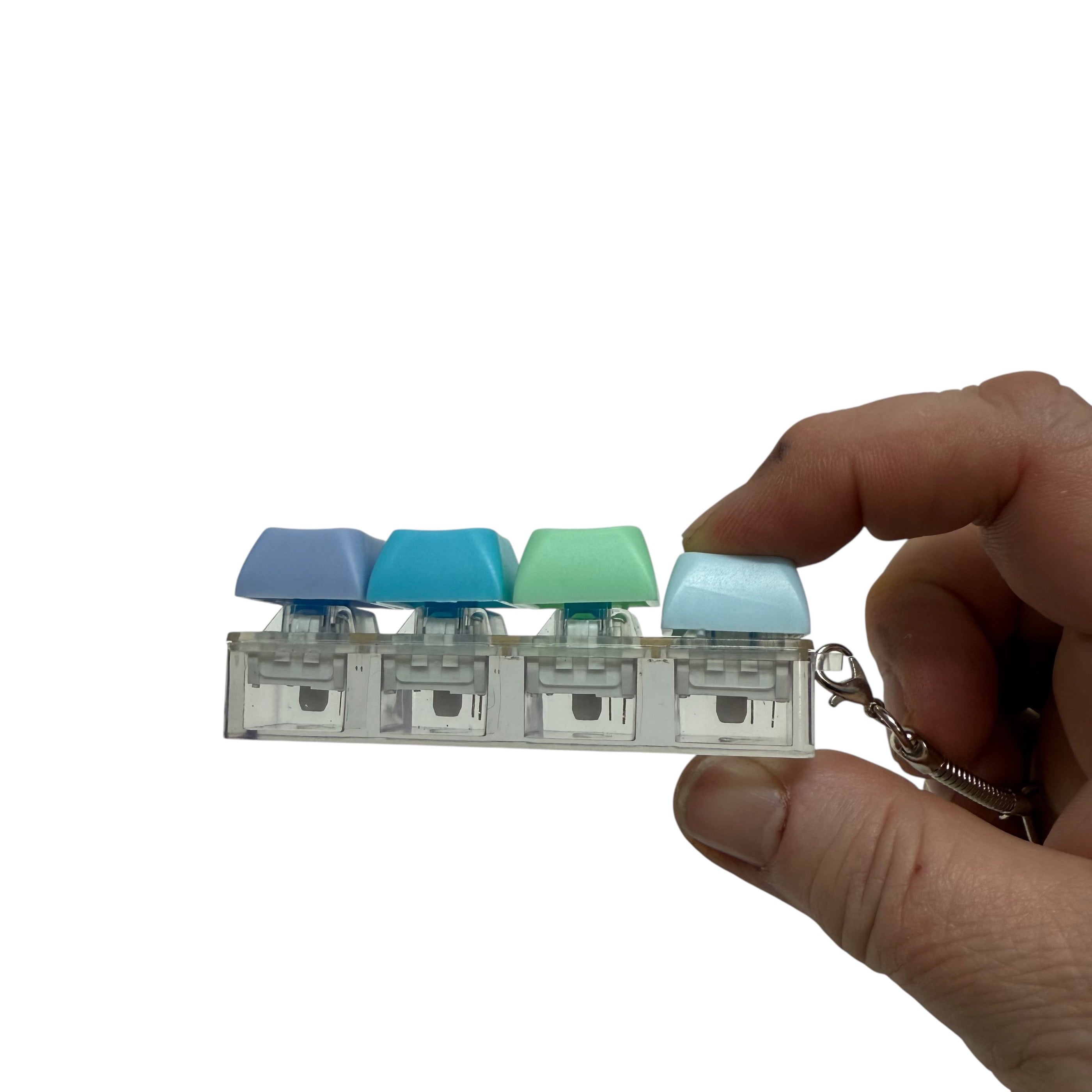 Key Chain Click Keyboard Click Fidget on Metal Keychain — My Sensory Store
