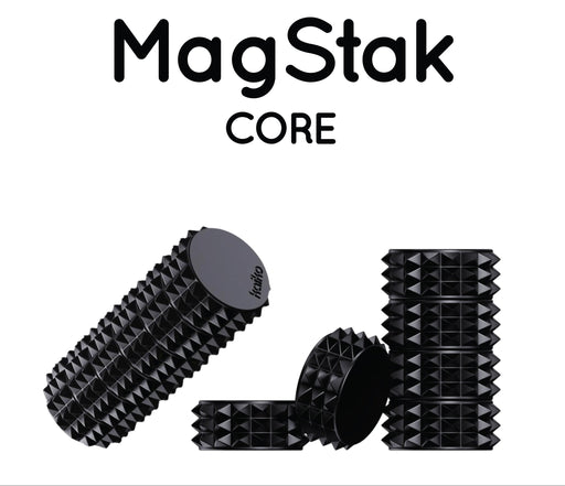 Black foam rollers with textured design on a white background, featuring the Kaiko brand.