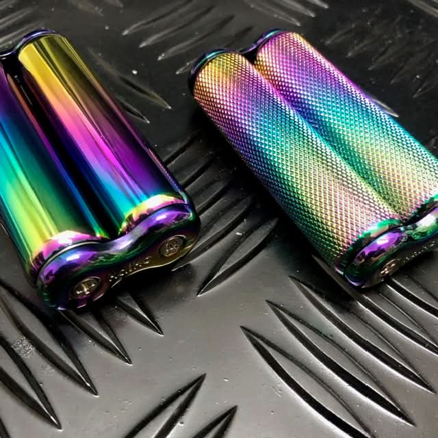 Mini Hand Roller Duo in TIN - twin pack of textured & smooth 145 gram